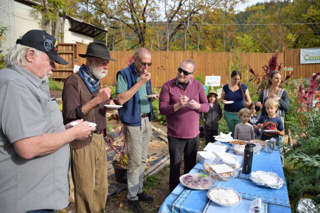Seven judges on Friday, Oct. 29, 2021 were challenged to pick out the best pie at the annual Harvest Festival in Dunsmuir, which included many other activities for the whole family at the Dunsmuir Community Garden.