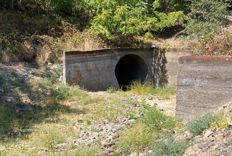 Sacramento River water usually flows out of this tunnel and into the Anderson-Cottonwood Irrigation District Canal near the Redding Rodeo Grounds.